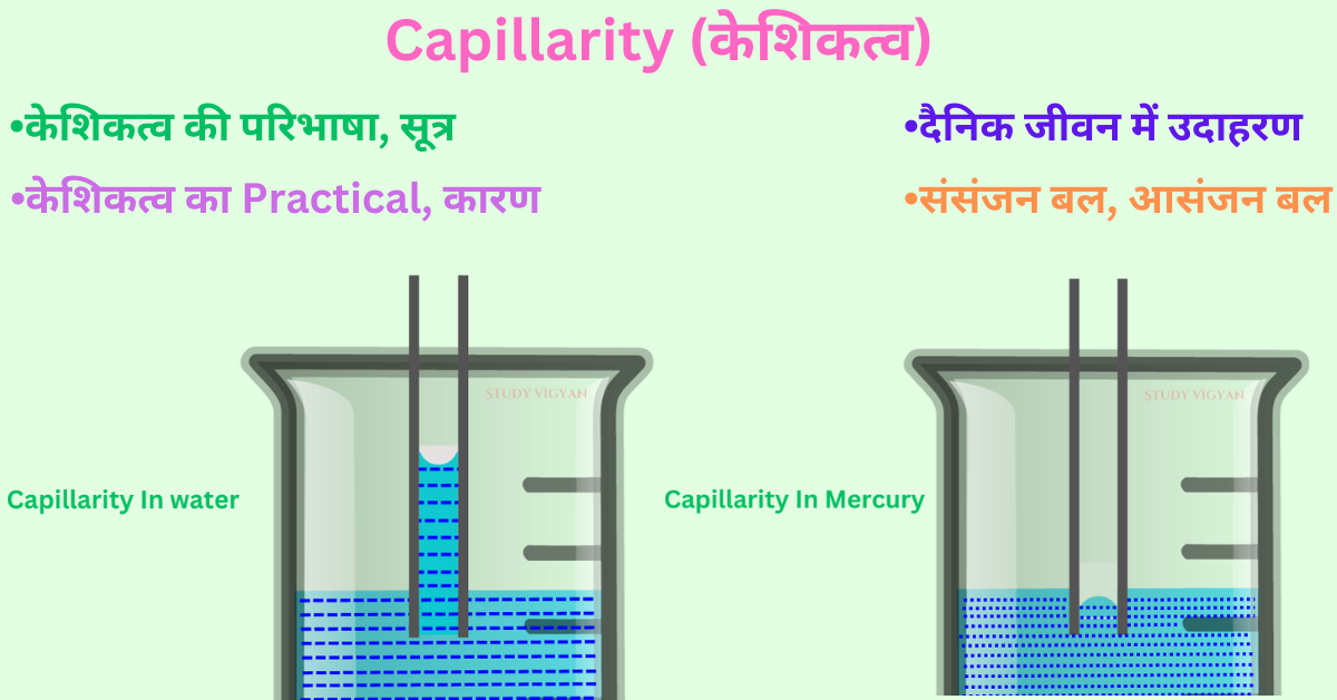 Capillarity केशिकत्व