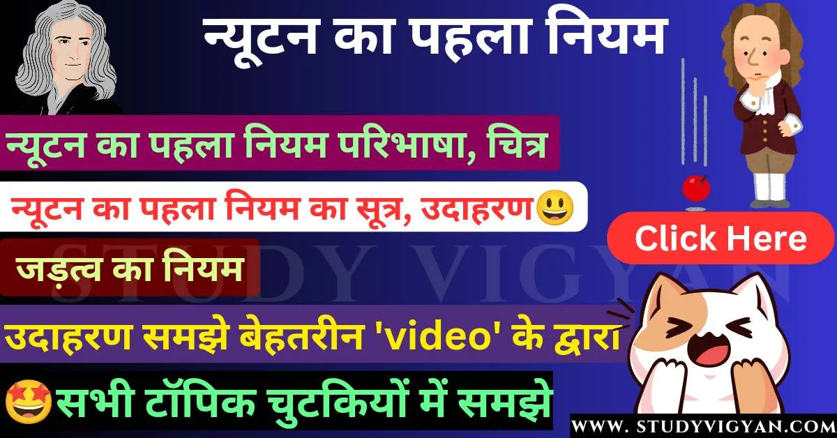 न्यूटन का पहला नियम (Newton's first law)