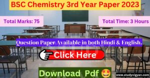 bsc chemistry question paper 2023