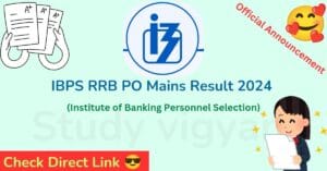 Ibps rrb po mains result