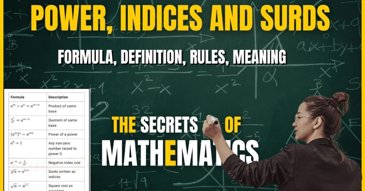 power, indices and surds